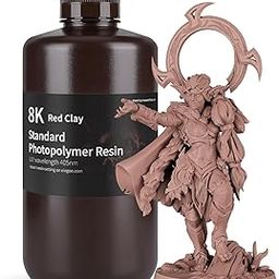 ELEGOO 8K Standard Resin, 405nm Rapid UV-Curing 3D Printer Resin, Higher Precision, Lower Shrinkage 3D Photopolymer Resin for 8K/12K/14K 3D Printer and LCD/MSLA/DLP 3D Printing, Red Clay 1000G-image-98