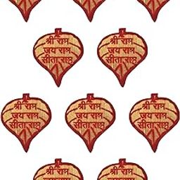 Generic Shri Ram Sohn Leaf-Shaped Door Stickers for Raksha Bandhan, Maroon, Pack of 10-image-24