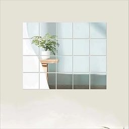Bnezz -20 Big Square Silver Mirror for Wall Stickers Large Size (15x15) Cm Acrylic Mirror Wall Decor Sticker for Bathroom Mirror |Bedroom | Living Room Decoration Items (A-20VeryBigSquareSilver)-image-84