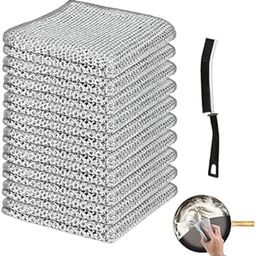CSI INTERNATIONAL Stainless Steel Mesh Wire Cloth – Pack of 25 | Double-Layer Reusable Scrubber Rags for Kitchen Utensils, Surfaces & Dishes | Durable & Easy to Rinse-image-2
