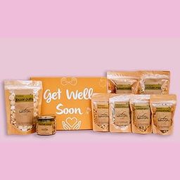 FOODCLOUD.IN Munchies Wishing Them Well Gift Hamper - 8 Healthy and Nutritious Snacks-High Protein & Baked or Roasted - Gift Box (Pack of 8)-image-12