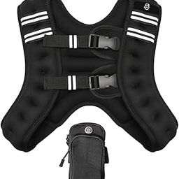 B Fit Microfiber Fixed Weighted Vest for Cross-Training, Strength Training, and Endurance Workouts with Mobile Pouch (10 Kg Fixed Weight Jacket)-image-32