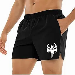 Blacktail Men's Athletic Quick-Dry Training Shorts, Black, Elastic Waistband with Pockect Lightweight Shorts with Side Zipper Pockets-PO1-picture-37