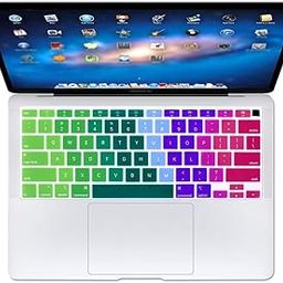 RAYA Silicone Keyboard Skin Cover for Apple MacBook Air 13.3-inch M1 Chip Retina Display with Touch ID M1 (A2337 / A2179) (US/Indian Layout) (Multicolor)-18