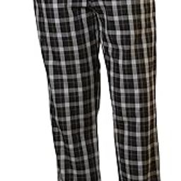 Men Flat Front Regular Fit Checks Pattern Pure Cotton Pyjama-image-89