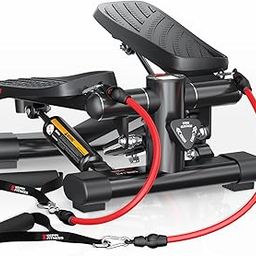 KeppiFitness Mini Stair Stepper Machine for Exercise - 350LB Capacity With Resistance Bands for Cardio Fitness Full Body Workout at Home-19