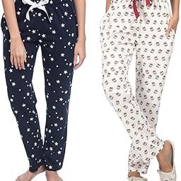 Women's 100% Cotton Printed Pajama (Pack of 2)-image-58