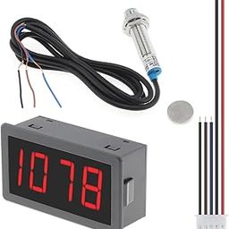 xcluma RPM Speed ​​Meter Tachometer 4 Digital LED for Motorcycle with Hall Sensor-image-21