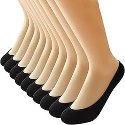 10 Pairs Ultra Low Cut Liner Socks Women No Show Non Slip Hidden Invisible for Flats Boat Summer-45