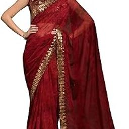 Women's Chiffon Turquoise Embellished Designer Saree With Blouse Piece (MNSURI218_VP_Parent)-34