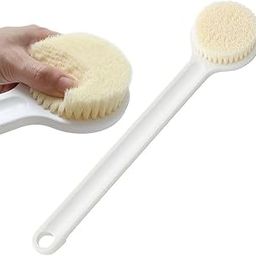 Long Handle Back Scrubber for Shower, Body Wash Brush with Curved Plastic Handle, Exfoliating Bath Scrubber (Dry Brush Multi Color)-image-95
