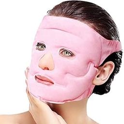 Gel Face Mask Professional Magnetic Stone Breathable Soft Washable Gel Face Cover Relief Eyes Facial Office Elastic Gel Face Cover for Women Gift-image-10