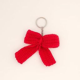 Handmade Crochet Bow Keychain – Cute Amigurumi Keyring for Girls, Bags & Backpacks | Soft Yarn Purse Charm Accessory Gift-image-65
