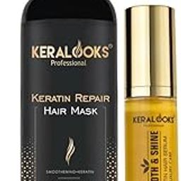 Keralooks Professional® Smoothing Plus Keratin Hair Mask 500ml with Keratin Hair Serum 50ml â€“ Ultimate Repair Treatment for Dry, Frizzy, and Damaged Hair â€“ Deep Conditioning, Nourishing-image-9