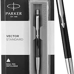 Parker Vector Standard Chrome Trim Ball Pen (Ink - Blue)-image-35