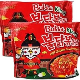 Nottacia Sam yang Buldak Kimchi Hochi Hot Chicken Noodles | Spicy Korean Ramen | Halal Certified | 135g Each (Pack of 2)-image-6