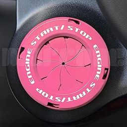 Marrone Bike & Car Engine Start/Stop Switch Cover/Ignition Lock Cap Cover Push Button Decorative Auto Accessories For All Bikes & Cars (Pink)-image-57