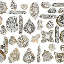 Kraftwala Wooden Art Craft Deep Carved Mix Scrapbooking Printing Blocks (Pack of 10)-18