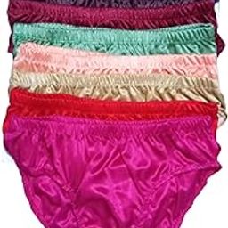 Shiny Silk Satin Glossy Multicolor Panty Combo of 10-image-30
