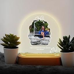 MerchX Personalized,Customized Tabletop Photo Frame Acrylic Printed Happy Birthday LED Table Lamp/Plaque Personalised with Birthday Decoration/Gift for Family,Friend & Special one Design-53-image-9