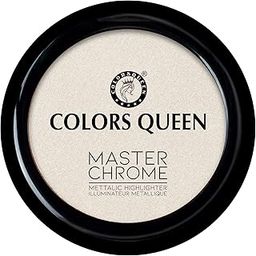 Colors Queen Master Chrome Metallic Highlighter | Long Lasting Illuminating Highlighter with Metallic Finish | Highly Pigmented, Lightweight Highlighter Palette for Face Makeup (01 - Ice Cold)-19