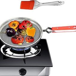 pulka Grill for Gas Stove, phulka Grill, Jali for Kitchen Cooking, papad Roaster, roti Grill, brinjal Roaster, baigan bharta Grill, roti Jali Steel mesh Griller (PHULKAGRILL01)-image-84