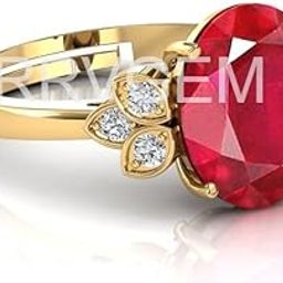Natural Ruby RING 4.25 Ratti / 4.00 Carat Certified Handcrafted Finger Ring With Beautifull Stone manik RING Gold Plated for Men and Women LAB - CERTIFIED-picture-2