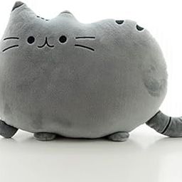 The Purple Tree Velvet Cute Cat Cushion, (15 X 17 Inch, Grey)-image-53