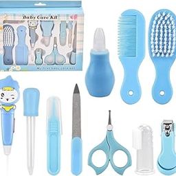 VIDORA Baby Care Kit, Baby Grooming Kit Ear Pick with Light Comb Nail Clipper Nasal Aspirator Food Feeder Newborn Infant Shower Care Nursery, Ideal for Travelling & Home Use-image-49