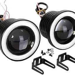 FABARO Car Fog Lamp Angel Eye LED Projector Cob Light For Maruti Suzuki Swift Dzire Old Type-1 (2008-2011)-image-59