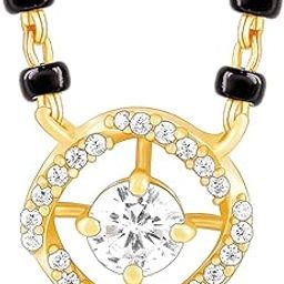 925 Silver Golden Glitter It On Mangalsutra| Black Bead Necklace to Gift Women | With Certificate of Authenticity and 925 Stamp | 6 Months Warranty*-image-44