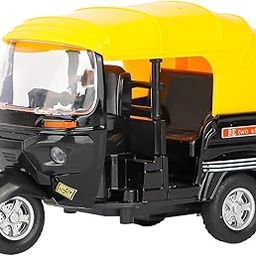 BlackZone Auto Rickshaw | Mini Rickshaw Toys | Miniature Vehicles Toy for Boys, Girls & Kids Pullback Action Auto Rickshaw Kids Toy Car Model with Movable Handle (Black)-14