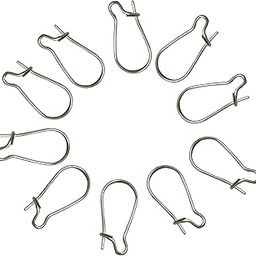 Excellentcrafts Kidney Hooks for Earring Jewellery Making (Pack of 25 Pairs) (10x18mm, Silver)-image-18