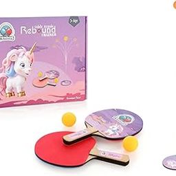 JACK & JAMES - Table Tennis Trainer Toys for Kids & Adults | Rebound Rackets and Balls Base Training Practice Set | Outdoor Indoor Games for Boys & Girls (Unicorn)-image-97