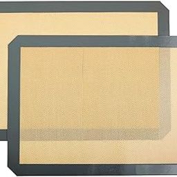 Zollyss Non-Stick Silicone Baking Mat Pad 42 * 29.5cm Baking Sheet Pack of 2 (White)-13