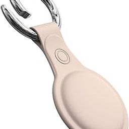 MERISHOPP Silicone Case Sleeve for Airtag Compatible with Apple with Anti-Lost Keychain Ring Beige|Cell Phones & Accessories | Cell Phone Accessories | Cases, Covers & Skins-26