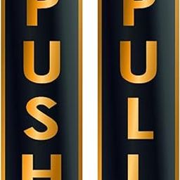 THE HOUSE TAG Push Pull Signage Plates for Glass Door | Push Pull Golden Black Glass Door Acrylic | Self-Adhesive and Waterproof Sign For Business Shop Stores Cafes Shops Hospital School Office Hotel Restaurant Hotel Company Malls-image-31