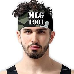 MLG 1901 Headband Men Riders Theme Wicking Sweatbands, Workout Yoga Running, Gym, Cricket Tennis Other Sports-image-79