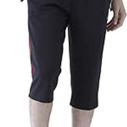 Men's Knit Hoisery Three Fourth Shorts Pants with Secure Zipper Pockets-image-22
