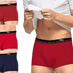 Men Solid Cotton Blend Multicolor Underwear/Innerwear Everyday Tights Anti Microbial and Comfortable and Stylish Trunks for Men-Pack of 3.-image-7