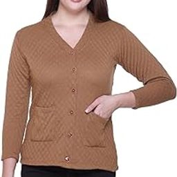 Women Sweater for Winters Woolen Acrylic Full Sleeve V-Neck Cable Design Cardigan Sweater for Women Winter Woollen Stylish-image-76