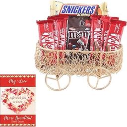 SFU E Com All The Way Chocolate Gift Basket | Valentine Chocolate With Love Greeting Card | Valentine Chocolate Hamper | 965-1