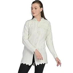 lady willington Women's Wool Round Neck Cardigan (FRONTLONGKADAIBAND_Beige_XS)-picture-12