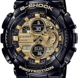 G-Shock GA-140GB-1A1DR Black & Gold Analog-Digital Dial Black Resin Strap Men's Watch Shock and 200M Water Resistant G1021-7