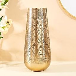Home Centre Austin Metal Embossed Vase-image-7