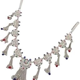 Silver Heavy Waist Chain Kamarband Fancy Dress Costume Accessory for Girls Free Size (HTH-Kamarband_802-image-17