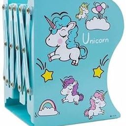 GlimmerGroove Foldable Unicorn Expandable Metal Book Shelf Storage Organizer Rack for Kids,Book Shelves for Living Room Study Room,Desktop Bookcases and Shelves (Multicolor)-25