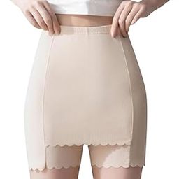 Jemego Double-Layer Front Crotch Ice Silk Safety Shorts, Double Layered Safety Pants for Women, Suitable, Leggings, Yoga-picture-40