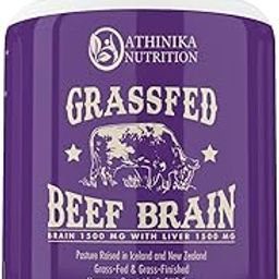Grass Fed Beef Brain Supplement with Beef Liver, Whole Food Brain Support Promotes Brain, Mood, and Memory Health, Brain and Liver Health Formula Capsules, Non-GMO, 180 Capsules-image-5