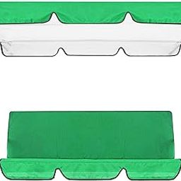 MYADDICTION Patio Swing Canopy Durable Swing Seat Top Cover for Outdoor Porch Seat Swing Green-picture-27
